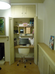 Hideaway Home Office in Cupboard